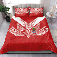 Tonga Rugby Bedding Set Ngatu Motifs and Pacific Patterns