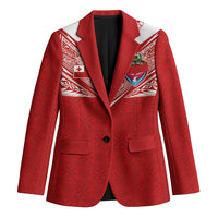 Custom Tonga Rugby Blazer Ngatu Motifs and Pacific Patterns