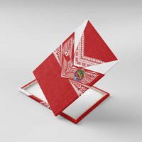 Tonga Rugby Canvas Wall Art Ngatu Motifs and Pacific Patterns