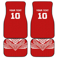Custom Tonga Rugby Car Mats Ngatu Motifs and Pacific Patterns