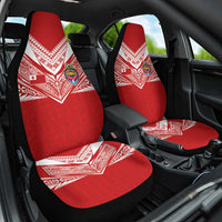 Tonga Rugby Car Seat Cover Ngatu Motifs and Pacific Patterns