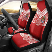 Tonga Rugby Car Seat Cover Ngatu Motifs and Pacific Patterns