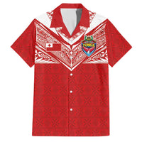 Custom Tonga Rugby Family Matching Tank Maxi Dress and Hawaiian Shirt Ngatu Motifs and Pacific Patterns