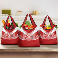 Tonga Rugby Grocery Bag Ngatu Motifs and Pacific Patterns