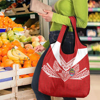 Tonga Rugby Grocery Bag Ngatu Motifs and Pacific Patterns