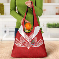 Tonga Rugby Grocery Bag Ngatu Motifs and Pacific Patterns