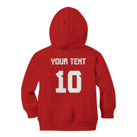 Custom Tonga Rugby Kid Hoodie Ngatu Motifs and Pacific Patterns LT03 - Polynesian Pride
