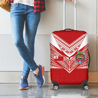 Tonga Rugby Luggage Cover Ngatu Motifs and Pacific Patterns