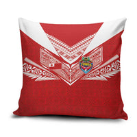 Tonga Rugby Pillow Cover Ngatu Motifs and Pacific Patterns