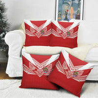 Tonga Rugby Pillow Cover Ngatu Motifs and Pacific Patterns