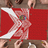 Tonga Rugby Puzzle Ngatu Motifs and Pacific Patterns LT03 - Polynesian Pride