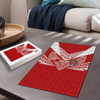 Tonga Rugby Puzzle Ngatu Motifs and Pacific Patterns LT03 - Polynesian Pride