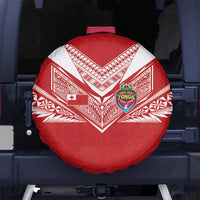 Tonga Rugby Spare Tire Cover Ngatu Motifs and Pacific Patterns