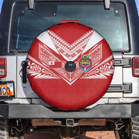 Tonga Rugby Spare Tire Cover Ngatu Motifs and Pacific Patterns