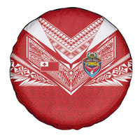 Tonga Rugby Spare Tire Cover Ngatu Motifs and Pacific Patterns