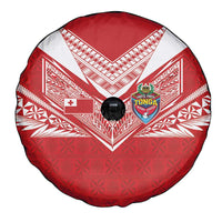 Tonga Rugby Spare Tire Cover Ngatu Motifs and Pacific Patterns