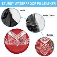 Tonga Rugby Spare Tire Cover Ngatu Motifs and Pacific Patterns