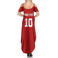 Custom Tonga Rugby Summer Maxi Dress Ngatu Motifs and Pacific Patterns LT03 - Polynesian Pride