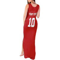 Custom Tonga Rugby Tank Maxi Dress Ngatu Motifs and Pacific Patterns