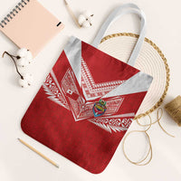 Tonga Rugby Tote Bag Ngatu Motifs and Pacific Patterns