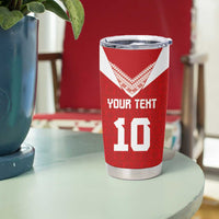 Custom Tonga Rugby Tumbler Cup Ngatu Motifs and Pacific Patterns