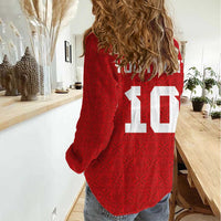 Custom Tonga Rugby Women Casual Shirt Ngatu Motifs and Pacific Patterns