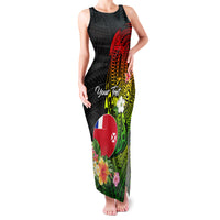 Wallis and Futuna Victory Day Family Matching Tank Maxi Dress and Hawaiian Shirt Tribal Polynesian Tattoo and Hibiscus Flower LT03 Mom's Dress Reggae - Polynesian Pride