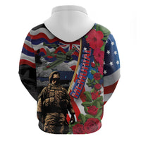 Hawaii and United States Memorial Day Hoodie Honor and Remember The Fallen