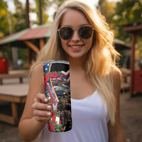 Hawaii and United States Memorial Day Skinny Tumbler -Honor and Remember The Fallen