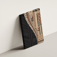 Samoa Siapo Motif Half Style Canvas Wall Art Brown Version