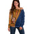 Samoa Siapo Motif Half Style Off Shoulder Sweater Colorful Version