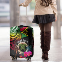 Personalised Vanuatu 44th Anniversary Luggage Cover Boars Tusk and Melanesian Warrior Indipendens Dei LT03 - Polynesian Pride