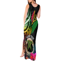 Personalised Vanuatu 44th Anniversary Tank Maxi Dress Boars Tusk and Melanesian Warrior Indipendens Dei