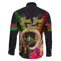 Vanuatu Independence Day Family Matching Off The Shoulder Long Sleeve Dress and Hawaiian Shirt Boars Tusk and Melanesian Warrior Indipendens Dei LT03 - Polynesian Pride