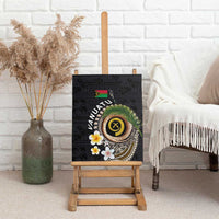 Vanuatu Independence Day Canvas Wall Art Melanesian Tribal Pig Tusk with Tropical Plants