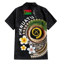 Vanuatu Independence Day Family Matching Puletasi and Hawaiian Shirt Melanesian Tribal Pig Tusk with Tropical Plants