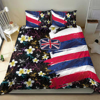 Hawaiian Flag Day Bedding Set Tropical Flowers and Leaves