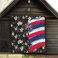 Hawaiian Flag Day Quilt Tropical Flowers and Leaves