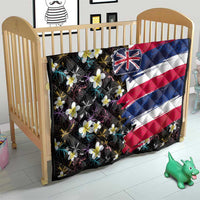 Hawaiian Flag Day Quilt Tropical Flowers and Leaves