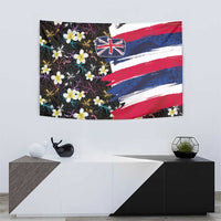 Hawaiian Flag Day Tapestry Tropical Flowers and Leaves