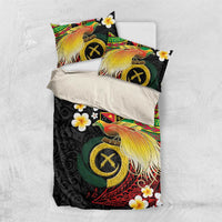 Vanuatu and Papua New Guinea Together Bedding Set Bird-of-paradise and Pig Tusk Melanesian Pattern