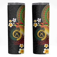 Vanuatu and Papua New Guinea Together Skinny Tumbler Bird-of-paradise and Pig Tusk Melanesian Pattern