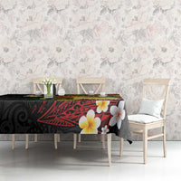 Vanuatu and Papua New Guinea Together Tablecloth Bird-of-paradise and Pig Tusk Melanesian Pattern