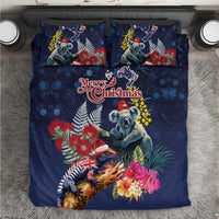 Australia and New Zealand Bedding Set Merry Christmas-Tuatara and Koala with Plants Xmas Style