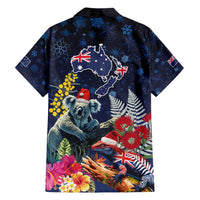 Australia and New Zealand Hawaiian Shirt Merry Christmas-Tuatara and Koala with Plants Xmas Style