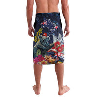 Australia and New Zealand Lavalava Merry Christmas-Tuatara and Koala with Plants Xmas Style