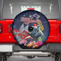 Australia and New Zealand Spare Tire Cover Merry Christmas-Tuatara and Koala with Plants Xmas Style