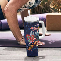 Australia and New Zealand Tumbler With Handle Merry Christmas-Tuatara and Koala with Plants Xmas Style