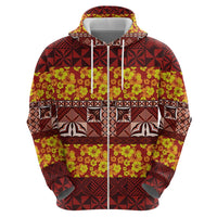 Samoa Siapo and Tapa Hoodie Pacific Tribal Pattern with Hibiscus Striped Style LT03 - Polynesian Pride