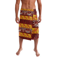 Samoa Siapo and Tapa Lavalava Pacific Tribal Pattern with Hibiscus Striped Style LT03 Red - Polynesian Pride